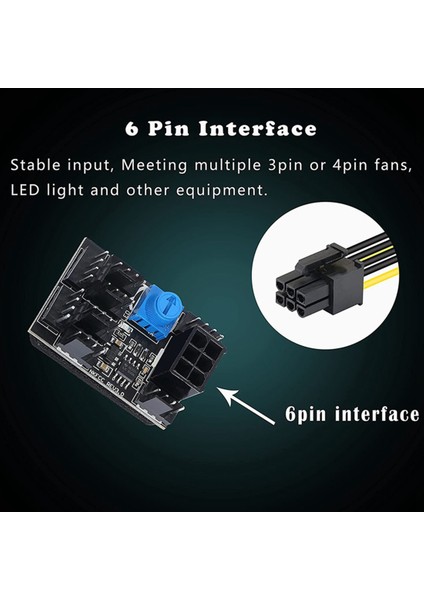 10 Adet Şasi Fan Pwm Hub Hız Kontrol Cihazı Yüksek Güç Desteği DC12V (Yurt Dışından)