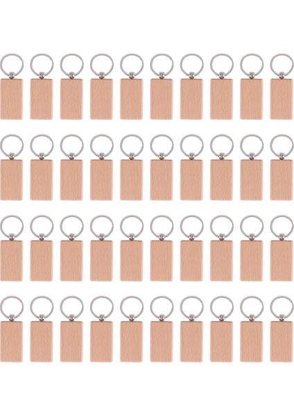 40 Adet Boş Ahşap Anahtarlık Gravür Diy Ahşap Anahtarlıklar Anahtar Etiketleri (Yurt Dışından) fiyatları