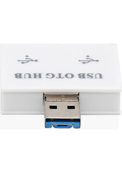 USB Hub Adaptörü Dönüştürücü Erkek - Ikiz Şarj Cihazı Çift 2 Bağlantı Noktası, B (Yurt Dışından)