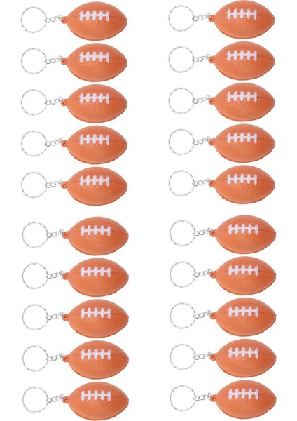 Parti Hediyeleri Için 20 Paket Rugby Topu Anahtarlıklar, Rugby Stres Topu (Yurt Dışından)