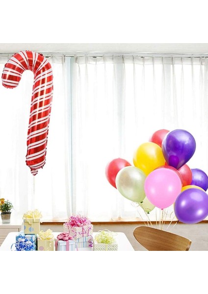 Baston Şeker Kırmızı Folyo Balon 80X36 cm modelleri