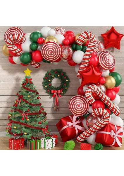 Baston Şeker Kırmızı Folyo Balon 80X36 cm fırsatları