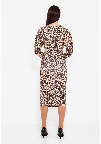 Modatalika Kadın Uzun Kollu Desenli Elbise fırsatları