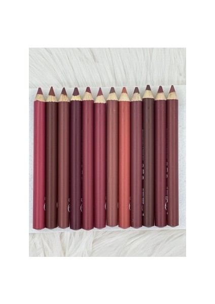 Dudak Kalemi Matte Color Lipstick Jumbo Kalın Kalem Ruj Waterproof 12'li modelleri