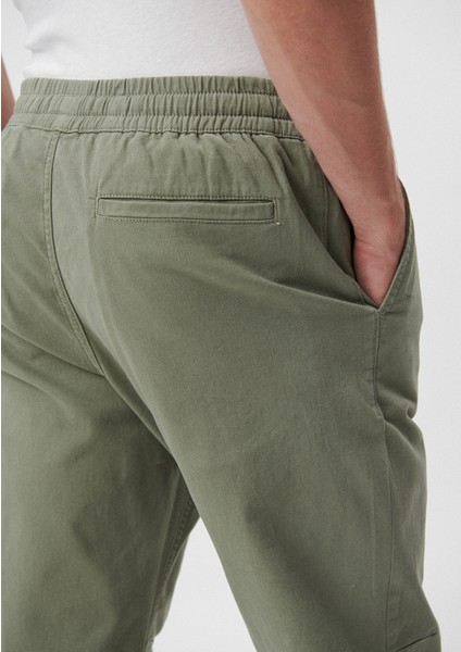 Erkek Beli Lastikli Yeşil Jogger Pantolon 000169-71559
