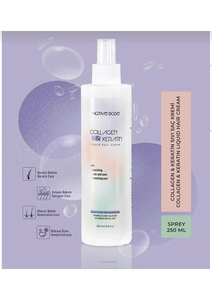 Native Base Keratin&collagen Sıvı Saçkremi 250ML