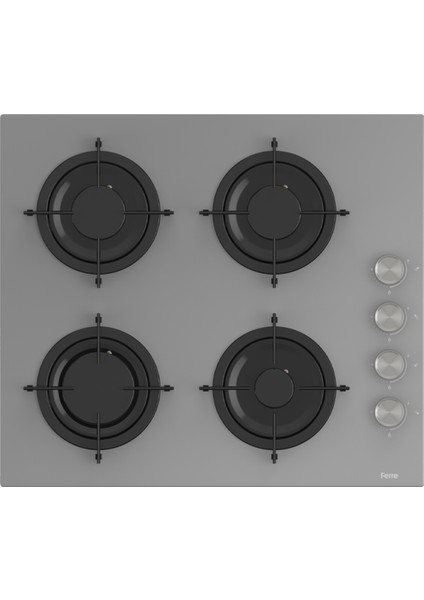 Fryart Cs Serisi Gri Ankastre Cam Set (D065 + CS208 + XE63CPR)