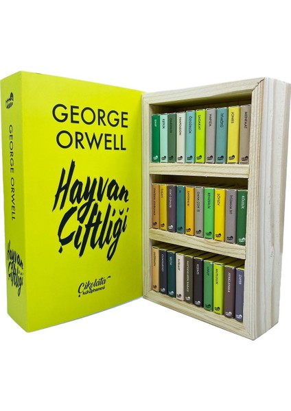 Çikolata Kütüphanesi George Orwell Hayvan Çiftliği Temalı Çikolata Kütüphanesi