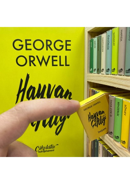 Çikolata Kütüphanesi George Orwell Hayvan Çiftliği Temalı Çikolata Kütüphanesi