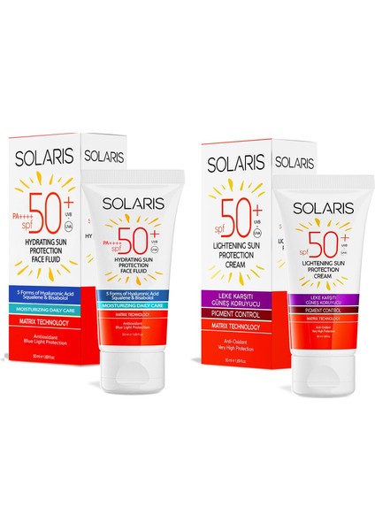 Tüm Cilt Tipleri Için Güneş Kremi Spf 50+ (50 Ml) ve Leke Karşıtı Güneş Kremi Spf 50+ (50 Ml)