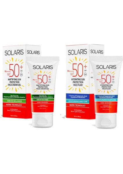 Tüm Cilt Tipleri Için Güneş Kremi Spf 50+ (50 Ml) ve Yağlı Cilt Tipleri Için Güneş Kremi Spf 50+ (50 Ml)