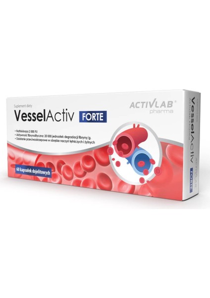 Vesselactiv Forte , Nattokinase 2.000 FU - 60 Kapsül