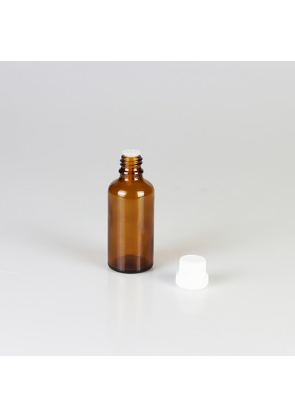 Amber Cam Şişe, İçten Damlalıklı Şişe 50 ml