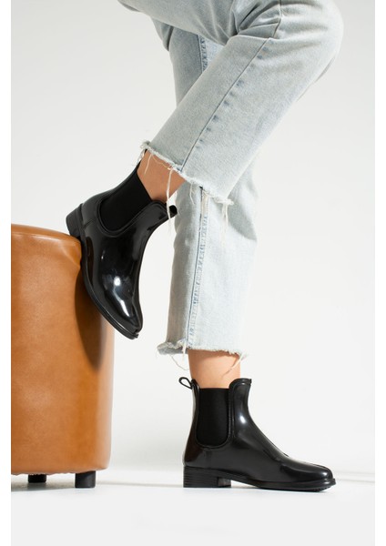 Kadın Siyah Yağmur Botu Lastikli Yağmur Çizmesi Kadın Günlük Ayakkabı Kadın Su Geçirmez Yağmur Botu fiyatları