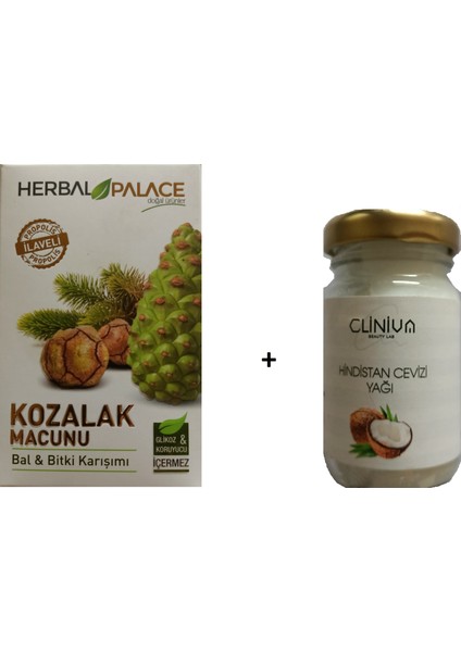 Çam Kozalağı Macunu 230GR (Propolis Ilaveli) + Hindisyan Cevizi Yağı 60ML Ikili Avantajlı Set