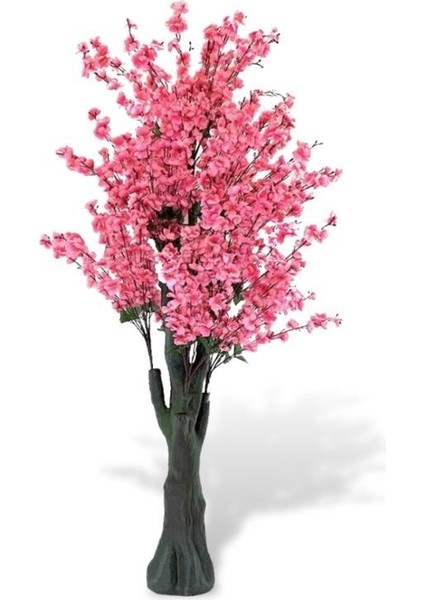 Yapay Ağaç Pembe Japon Kiraz Çiçeği Hazır Gövdeli Bahardalı Ağacı 170 cm Sakura Çiçeği