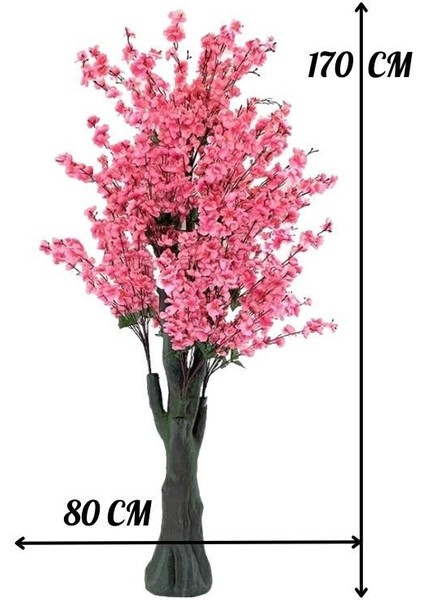 Yapay Ağaç Pembe Japon Kiraz Çiçeği Hazır Gövdeli Bahardalı Ağacı 170 cm Sakura Çiçeği fiyatları