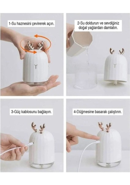 Lovely Humidifier Ortam Dezenfeksiyon ve Şık Buhar Makinesi Pembe