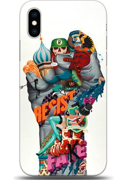 Apple iPhone Xs Kılıf Hd Baskılı Kılıf - Followed Institution 0591