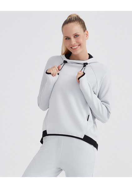 W 2xi-Lock Hoodie Sweatshirt Kadın Gri S232207-043