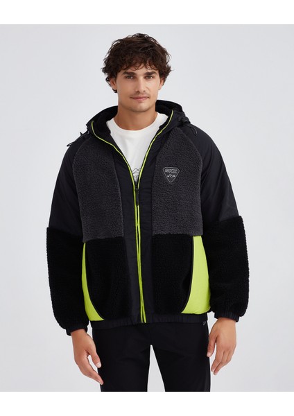 M Outdoor Fleece Full Zip Sherpa Erkek Siyah  S232310-001