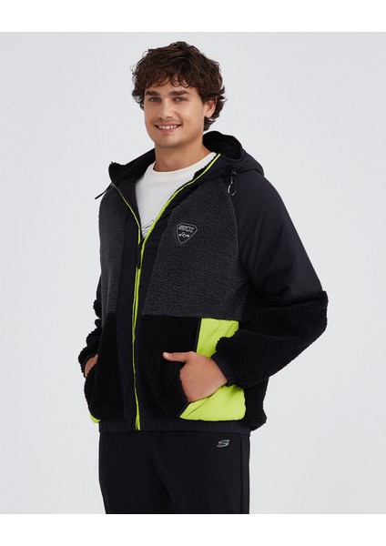 M Outdoor Fleece Full Zip Sherpa Erkek Siyah  S232310-001