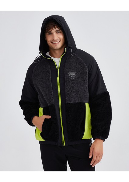 M Outdoor Fleece Full Zip Sherpa Erkek Siyah  S232310-001