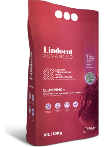 Lindocat Advanced Clumping + Plus Kokusuz Kedi Kumu 10L