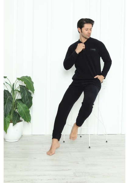 Erkek Manşetli Kışlık Polar Pijama Takımı 2251 fırsatları