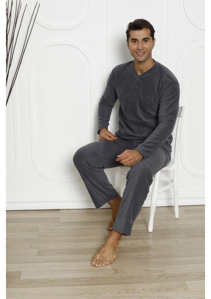 Erkek Cepli Kışlık Polar Pijama Takımı 2252P