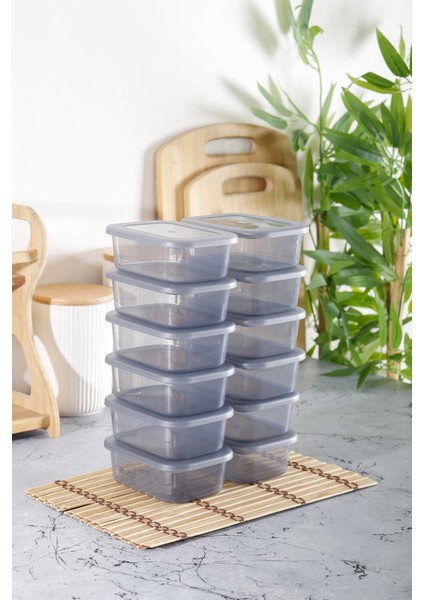 Kare Saklama Kabı 12'li Set