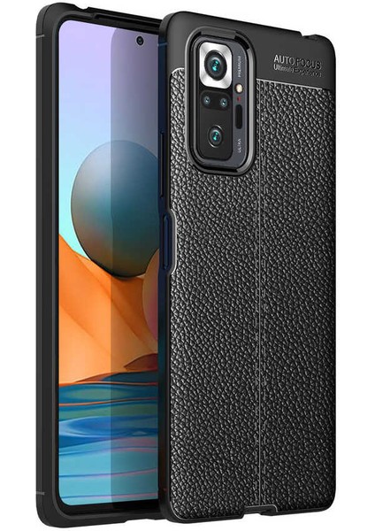 Xiaomi Redmi Note 10 Pro Kılıf Deri Desenli En Kaliteli Silikon Kılıf