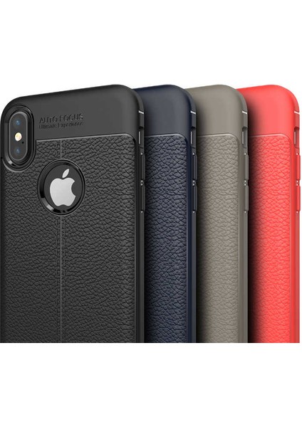 Apple iPhone Xs Max 6.5 Kılıf Deri Desenli En Kaliteli Silikon Kılıf