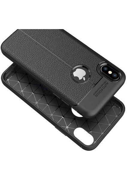 Apple iPhone Xs Max 6.5 Kılıf Deri Desenli En Kaliteli Silikon Kılıf