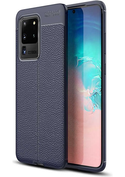 Samsung Galaxy S20 Ultra Kılıf Deri Desenli En Kaliteli Silikon Kılıf