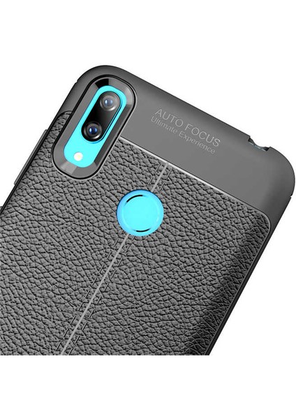 Huawei Y7 Prime 2019 Kılıf Deri Desenli En Kaliteli Silikon Kılıf