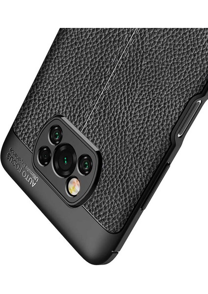 Xiaomi Poco X3 Kılıf Deri Desenli En Kaliteli Silikon Kılıf