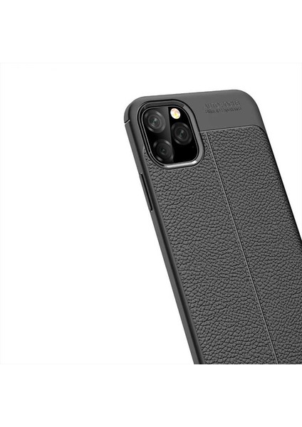 Apple iPhone 11 Pro Max Kılıf Deri Desenli En Kaliteli Silikon Kılıf