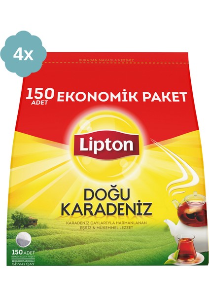 Doğu Karadeniz Bergamotlu Demlik Çay 150'li x 4 Adet