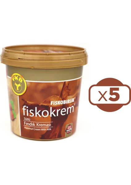 Fiskokrem Sütlü Fındık Kreması 1kg ( 5 Adet )