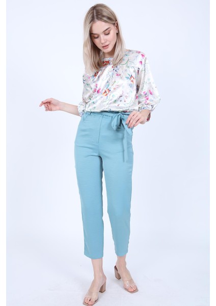 Yüksek Bel Beli Büzgülü Havuç Pantolon fırsatları