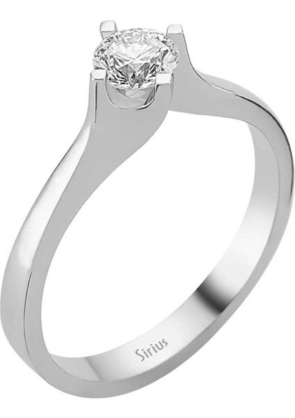 F Renk 0,41 Karat Pırlanta Tektaş Yüzük 0415R0064