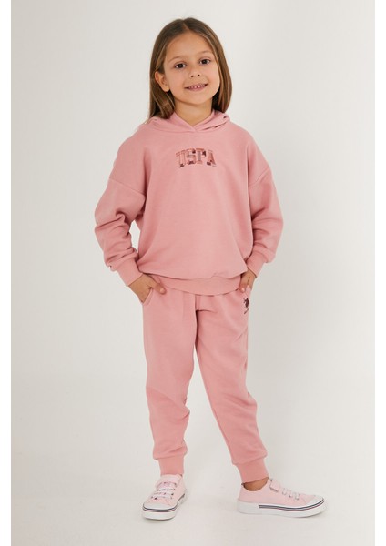Kız Çocuk Pembe Eşofman Takımı modelleri
