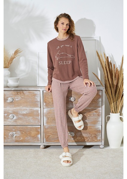 15193 Bayan Nakışlı Pijama Takım