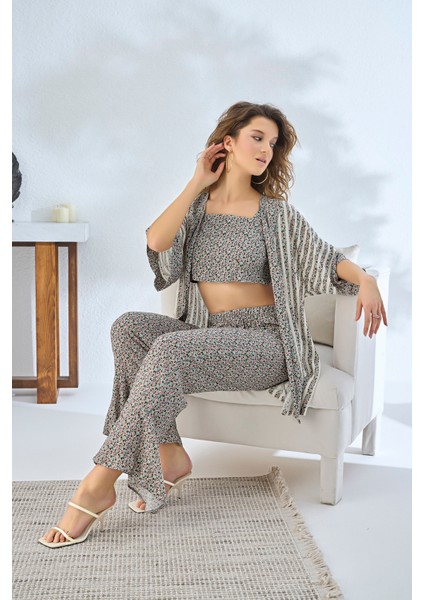 14491 Bayan 3 Lü Pijama Takım indirimleri