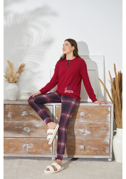 15450 Bayan Nakışlı Pijama Takım