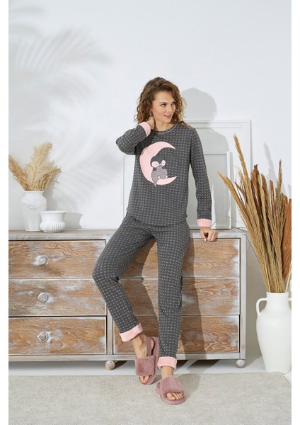 15128 Bayan Baskılı Pijama Takım