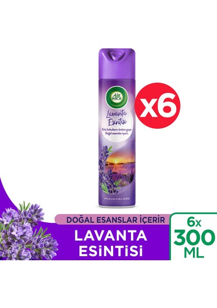 Sprey Aerosol Lavanta Esintisi Oda Kokusu 6 x 300 ml fiyatları
