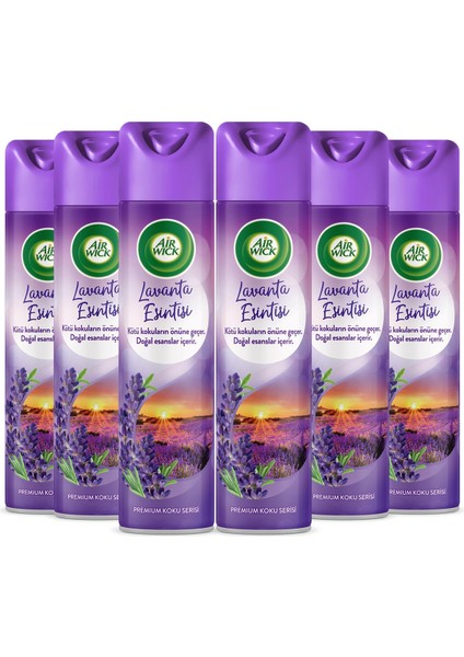 Sprey Aerosol Lavanta Esintisi Oda Kokusu 6 x 300 ml