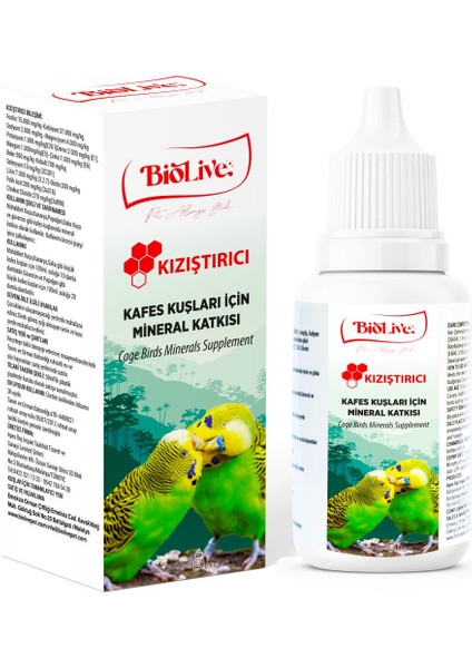 Kuşlar Için Kızıştırıcı Mineral Katkısı 50ML